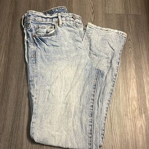 Blue denim jeans